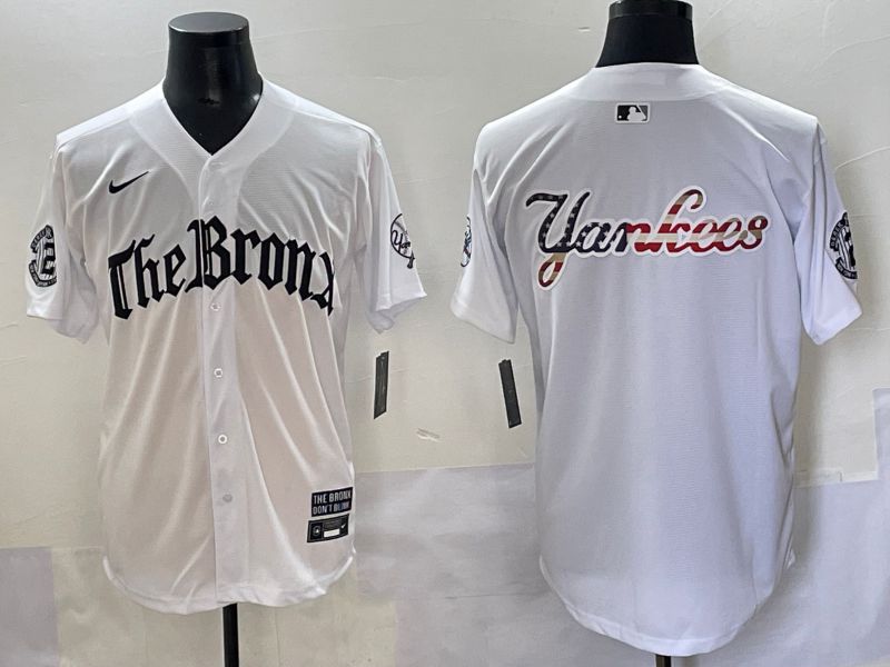 Men 2025 New York Yankees Blank White Five generations Joint Name Nike MLB Jersey style 7